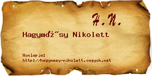 Hagymásy Nikolett névjegykártya