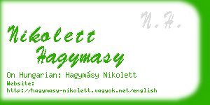 nikolett hagymasy business card